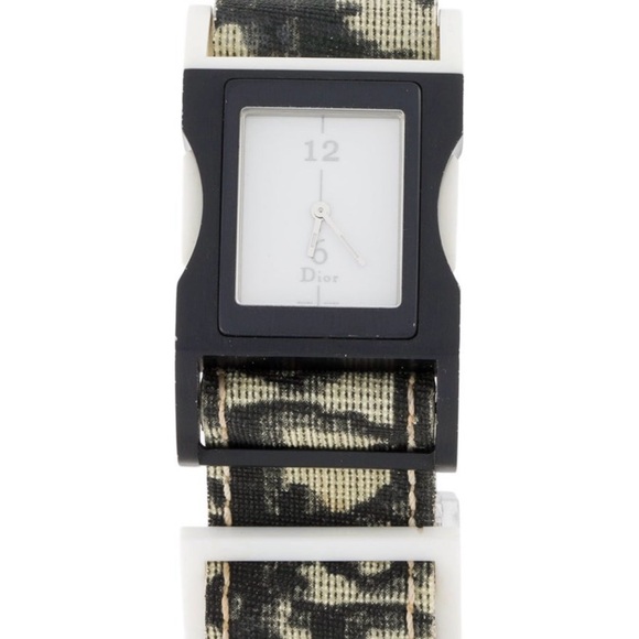 Vintage Christian Dior Trottatore Watch Fabric Strap Quartz D100-321 EUC - Picture 4 of 4